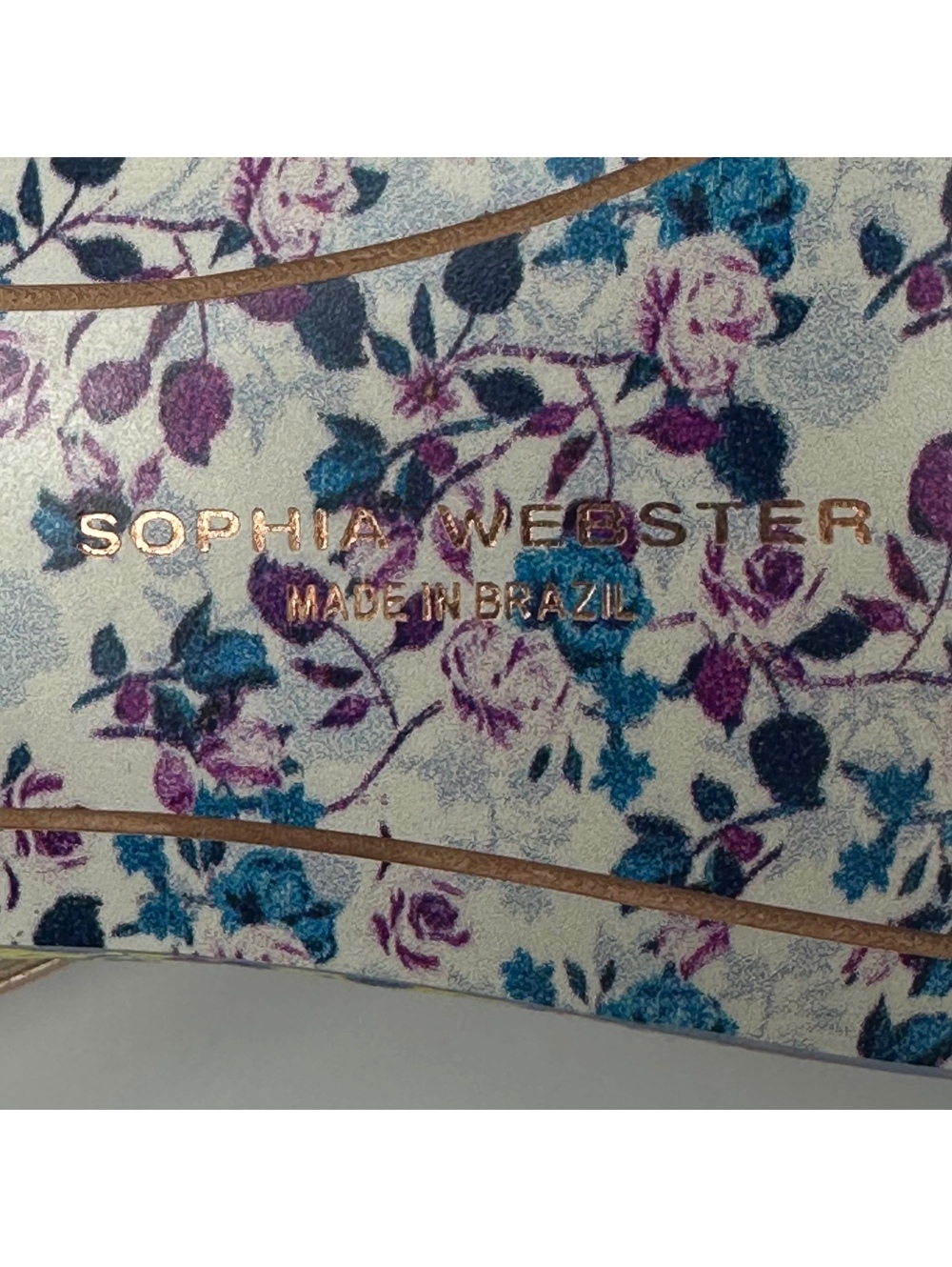 Sophia Webster Laurellie Floral Silk & Leather Slingback Sandals EU 40 US 9 - Picture 9 of 14